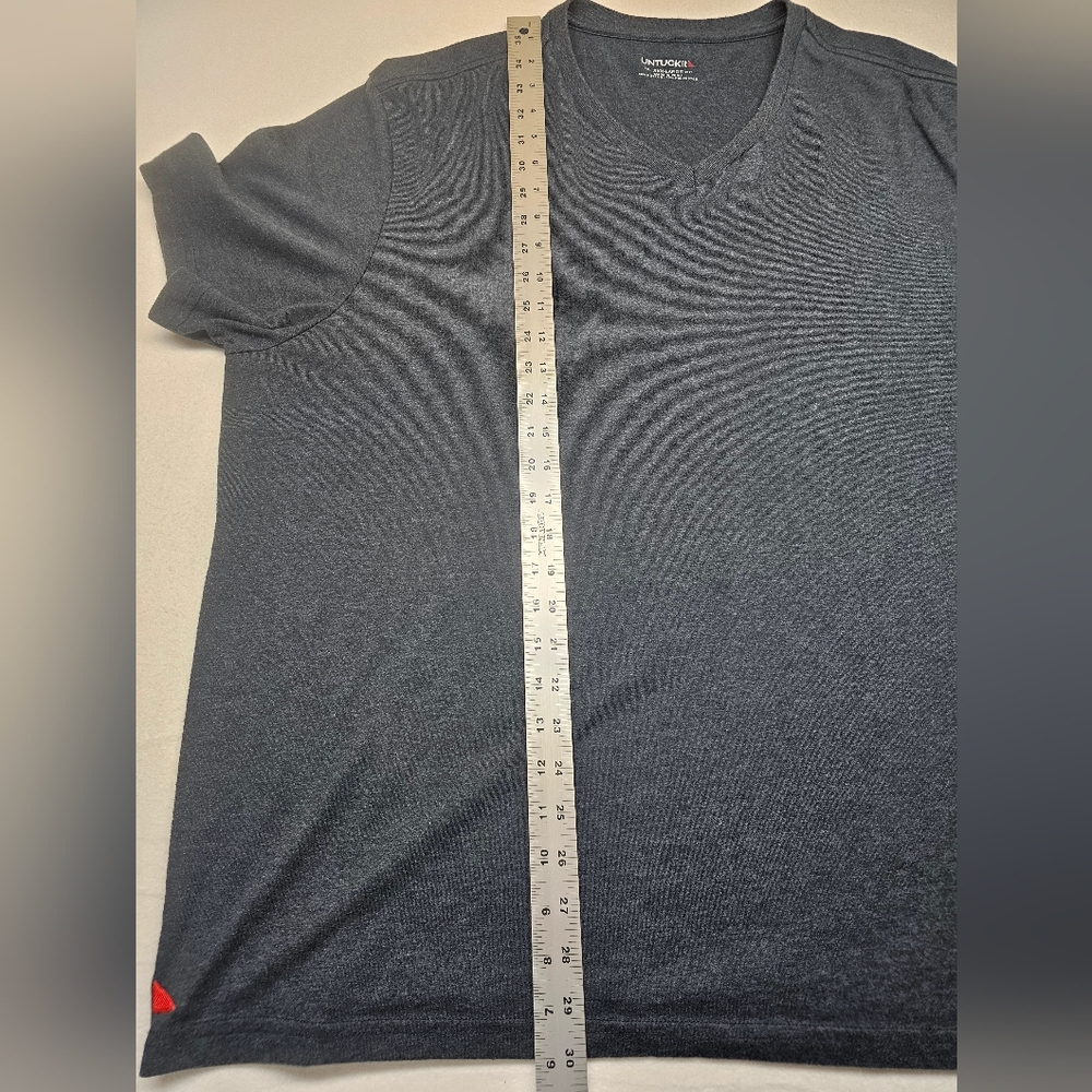 UNTUCKit Mens XXX Large V Neck T Shirt Gray Casual Short Sleeve Tee - Picture 5 of 5